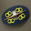  Product image 1 of the product “1/6 Wood Shield with Yellow decorations (Real Wood and Metal) ”