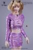  Artikelbild 1 des Artikels “Female High-Bounce Wrap Chest Bag Buttocks Skirt Set (Purple) 1:6 “