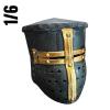  Artikelbild 1 des Artikels “Worn Diecast Knight Templar Bachelor Helmet (Grey) in 1:6 “