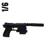  Artikelbild 1 des Artikels “1/6  HK SOCOM Pistol with Silencer  (Black) “