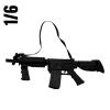  Product image 1 of the product “1:6 M16A2  carbine telescopic stock Metal short ”
