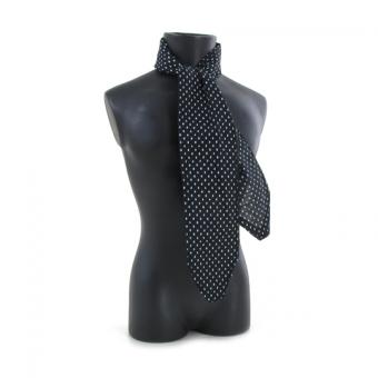 Western Scarf (Black) with white dots 