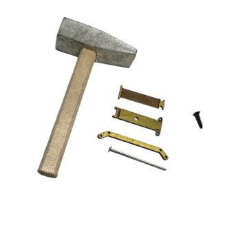 1:6 Kleiner Hammer Metal Holz mit Halterung 