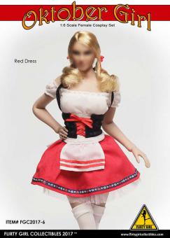 Oktoberfes Waitress Red Dress 1/6 