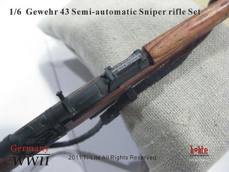 Wooden Diecast Gewehr 43 Semi-Automatic Rifle (Brown) 1/6 
