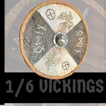 Viking Schild 1:6 aus echt Holz und Metal 