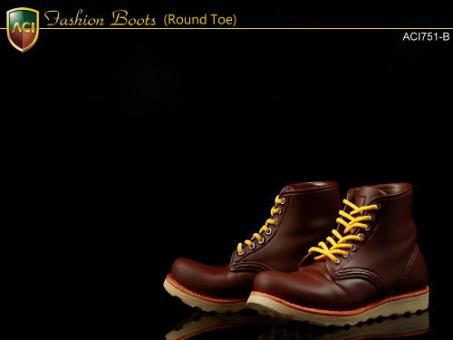 1:6 Fashion Boot Round Toe Brown 