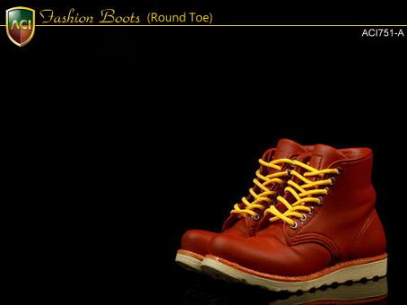 1:6 Fashion Boot Round Toe Russet 