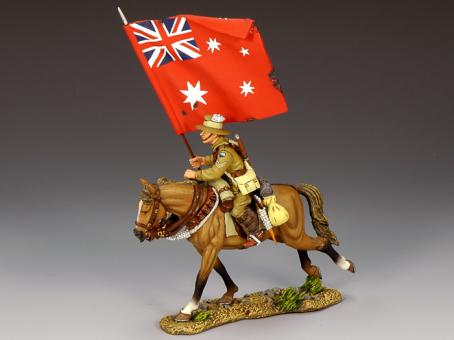 Australian Light Horse: Mounted Australian Flagbearer w/ Red Ensign 