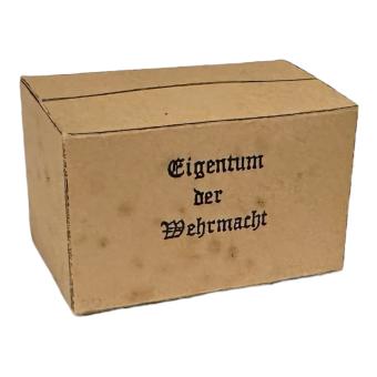 Pappkarton  Eigentum der Wehrmacht Box klein gebraucht 1/6 