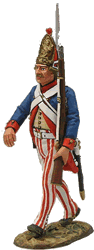 American war of Independence: Hessian Grenadiers Officer with Telescope 