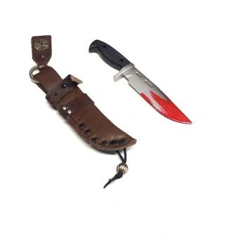 Buck Knife with Patterned Sheath 