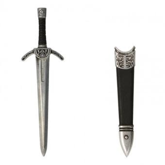 Diecast Knight Hospitaller Master Sergeant Dagger with Scabbard (Silver) 1:6 