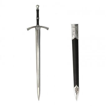 Diecast Knight Hospitaller Master Sergeant Sword with Scabbard (Silver) 1:6 