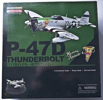 1:72 P-47D THUNDERBOLT KANSAS TORNADO II 510th FS 405th FG 