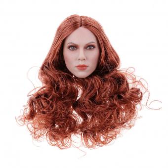 Female  Head withLong Red Curly Hairstyle 1:6 