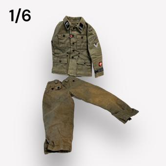 M43 Nordland Feldbluse  Uniformset 1/6 (battleworn) 