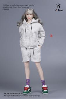 Female Cool Street Fashion Sports Style Set (Grey) 1:6 