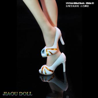 Female Heeled Shoes (White) 