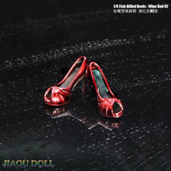 Female Heeled Shoes (Wine Red) 1:6 