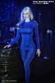 1:6 Female Lycra Long Sleeved Onesie Suit (Blue) 