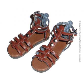 1:6 Female Sandals (brown) im Maßstab 1:6 