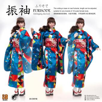 Furisode Female Clothing Set (blue) 1/6 