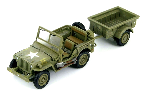 1:72 US Willys Jeep with Trailer - HQ, 2nd Battalion, 14th Marine Artillery 
