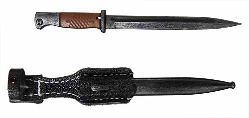 K98 Bayonet, metal, Black Leather  