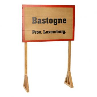 Bastogne Prov. Luxemburg. Road Sign (Beige) 