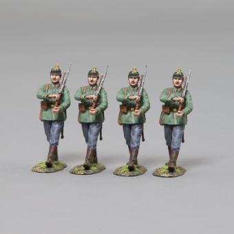 WW1 German marching infantry Set 4 Figuren 