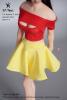  Product image 2 of the product “Female Hollow T-shirt and Pleated Skirt Set (Red)  1:6 ”