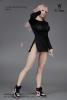  Product image 2 of the product “Female Side High Slit Slim Dress (Black) 1:6 ”