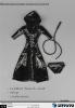  Product image 3 of the product “Female Hood Leather Trench Coat (Black)  1/6 ”