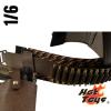 Product image 4 of the product “leather-like brown belt with ammo clips and pistol holster 1/6 ”