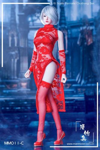 Product image of the product “MISS Lace Cheongsam Set - in 1/6 scale ROT ”