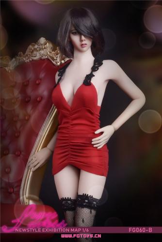 Artikelbild des Artikels “Rotes Kleid Fire Girl A Set im Maßstab 1:6 “