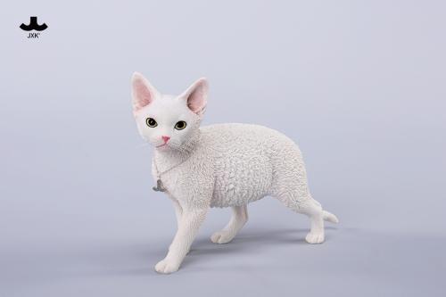 Product image of the product “1/3 Scale Devon Rex Cat (White) ”