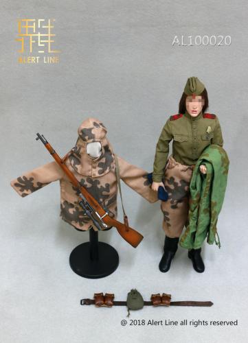 Product image of the product “Soviets Female Soldier SVT Sniper Set 1/6 ”