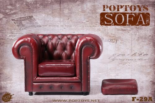 Product image of the product “Sessel -Rot Braun- im Maßstab 1:6 ”