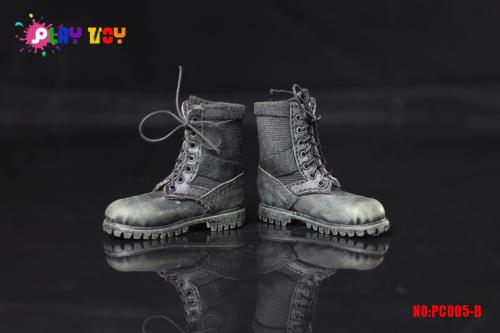 Product image of the product “Black Boots. Canvas and leather ”