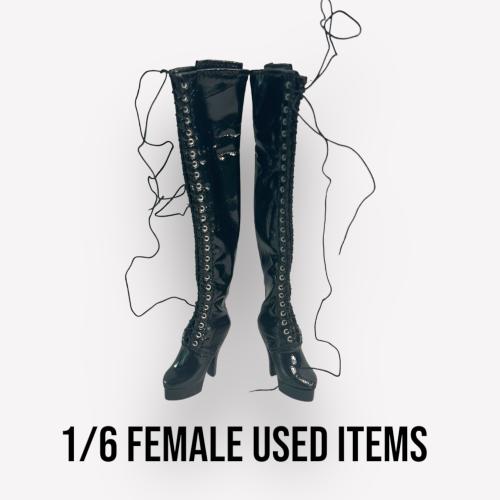 Product image of the product “Female Used Accessory BDSM Lackboots 1/6 ”