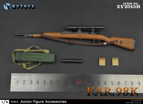 Product image of the product “1/6 Karabiner 98K Sniper Rifle with Silencer and case (Brown) Full Set ”
