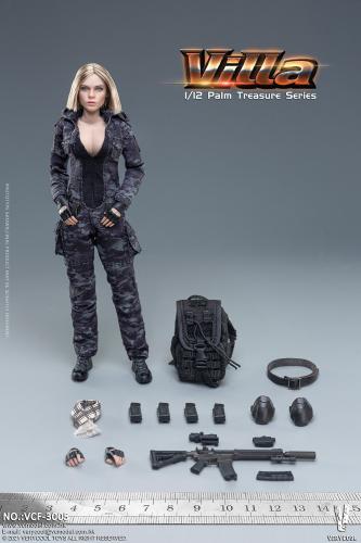 Product image of the product “1/12 Black MC Camouflage Women Soldier- Villa ”