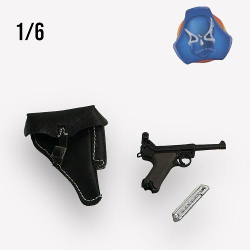 Product image of the product “Luger 082.0 Version with Holster  (genuine leather) 1/6 ”