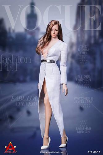Artikelbild des Artikels “1:6 Fashionable deep V-Necktrench coat suit Weiss “