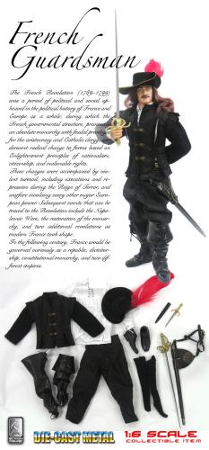 Product image of the product “1:6th scale French Guardsman / Musketeer    Französische Musketer Figur im Maßstab 1:6 (ca. 30cm)   Sehr schöne Figur, stilecht mit langem Haar, aufwändigen Lederstulpen und Schuhwerk, weißes Rüschenhemd, Säbel und ein breitkrempiger Hut mit Feder.   Lief ”