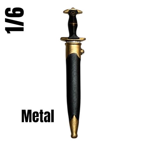 Product image of the product “Diecast M33 Dienstdolch Dagger with Scabbard (Silver) 1/6 ”