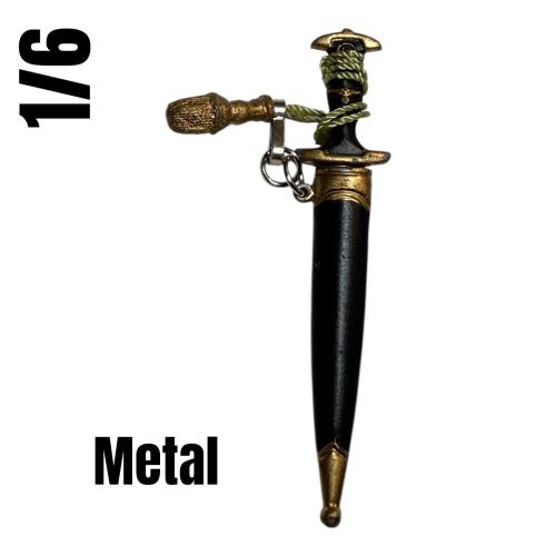Product image of the product “Diecast M33 Dienstdolch Dagger with Scabbard (Silver) 1/6 ”