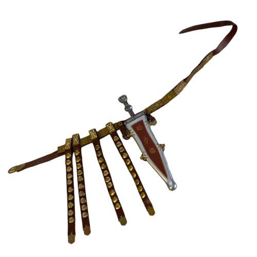 Product image of the product “Cingulum Militare Armored Belt with Diecast Pugio Dagger (Brown) 1/6 ”